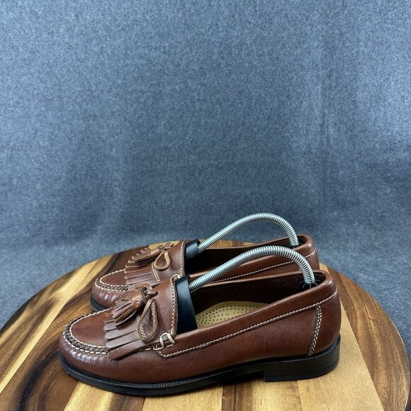 Cole Haan Loafers Size 9 M Dwight Tassel C01063 Men’s Brown Leather Slip On Shoe - Picture 5 of 9